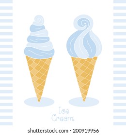 Ice Cream Cone. Vector illustration, e p s 8.