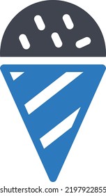 Icono de helado Icono Ilustración vectorial sobre un fondo transparente.Símbolos de calidad premium.Icono vector glifos para el concepto y diseño gráfico.