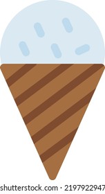 ice cream cone Vector illustration on a transparent background.Premium quality symbols.Stroke vector icon for concept and graphic design.