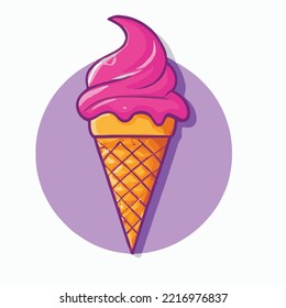 ice cream cone. Vector Illustration