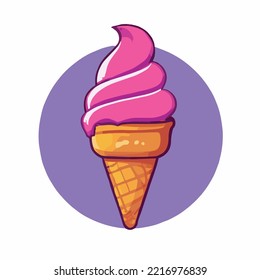 ice cream cone. Vector Illustration