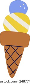 Ice Cream Cone Vector Illustration