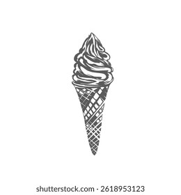 ilustração de vetor de cone de sorvete sem fundo