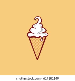 Ice cream cone vector illustration