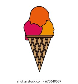 ice cream cone vector illustration