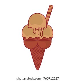 ice cream cone  vector illustration