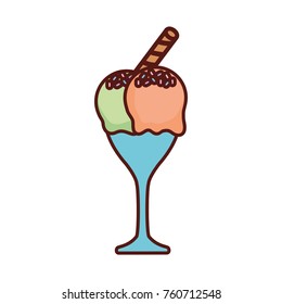 ice cream  cone vector illustration