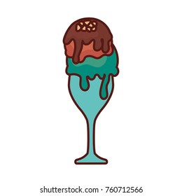 ice cream  cone vector illustration