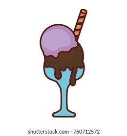 ice cream  cone vector illustration