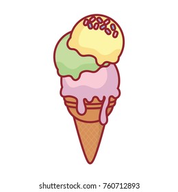 ice cream cone  vector illustration