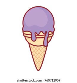 ice cream cone vector illustration