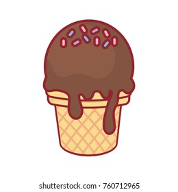 ice cream cone vector illustration