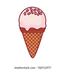 ice cream cone vector illustration