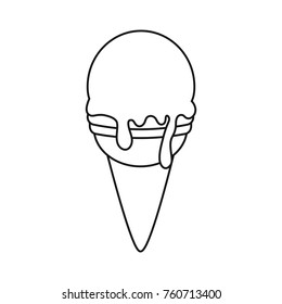 ice cream cone vector illustration