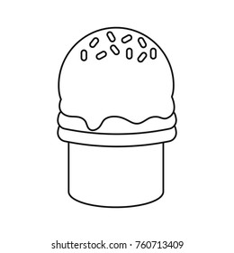 ice cream cone vector illustration