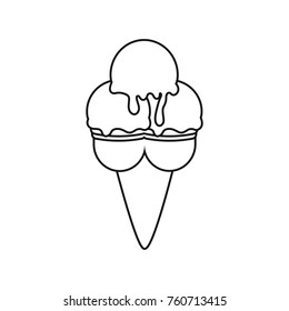 ice cream cone vector illustration