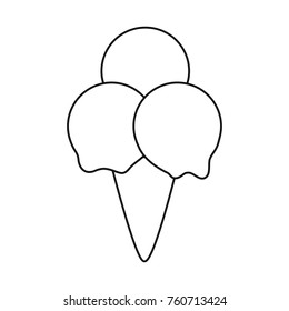 ice cream cone vector illustration