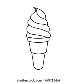 ice cream cone vector illustration