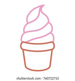 ice cream cone vector illustration
