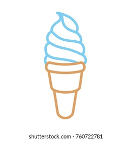 ice cream cone vector illustration