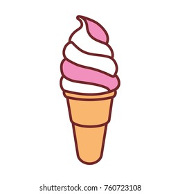 ice cream cone vector illustration