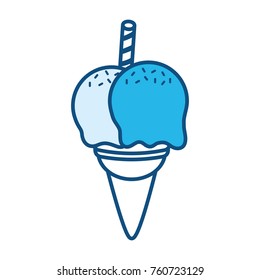 ice cream cone vector illustration