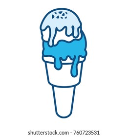 ice cream cone vector illustration