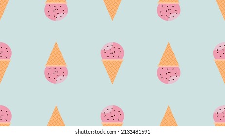 Patrón transparente del vector del cono de helado