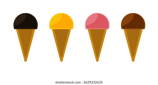 Ice cream cone vector for shop, app, website and s on.