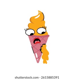 Ice cream cone vector Sticker. Eps 10 file