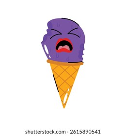 Ice cream cone vector Sticker. Eps 10 file