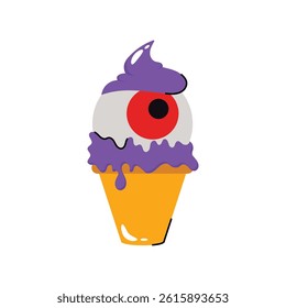 Ice cream cone vector Sticker. Eps 10 file