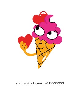 Ice cream cone vector Sticker. Eps 10 file
