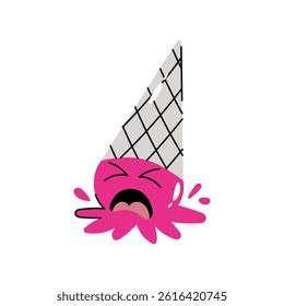 Ice cream cone vector Sticker. Eps 10 file