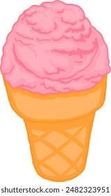 Ice Cream Cone Vector With Transparent Background