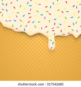 Ice Cream Cone Vector Wafer Texture