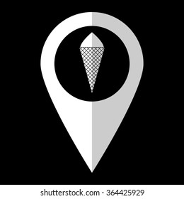 Ice Cream Cone Map Pointer Vector Stock Vector (Royalty Free) 339732587