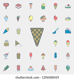 ice cream cones colored dusk style icon. Ice cream icons universal set for web and mobile