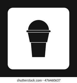 Ice cream cones icon in simple style isolated on white background. Sweets symbol