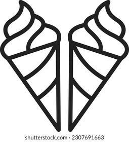 Ice Cream Cones icon vector image. Suitable for mobile application web application and print media.