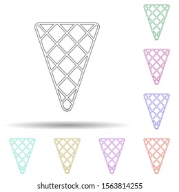 Ice cream cones multi color icon. Simple thin line, outline vector of ice cream icons for ui and ux, website or mobile application