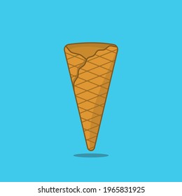 Ice Cream Cones, No Ice Cream only Cones Vector Illustration