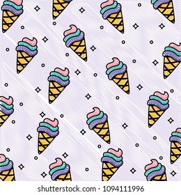 ice cream cones pattern