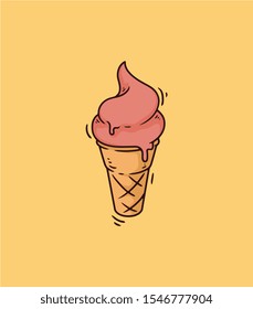Ice cream cones. vector illustration