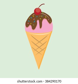 ice cream cone-vector