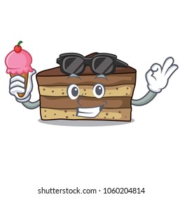Ice cream cool tiramisu character cartoon style