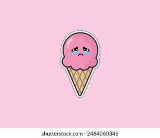 Icono lindo del maíz del helado