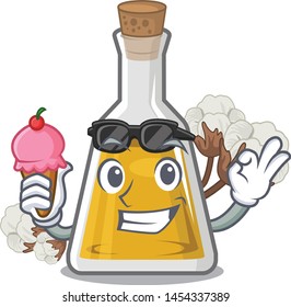 With ice cream cottonseed oil isolated in the character