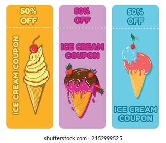 Ice cream coupon collection set