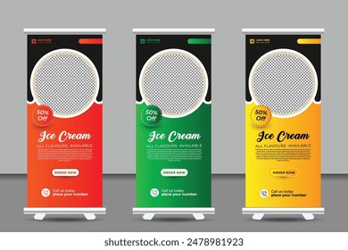 Ice Cream Creative Roll up Anuncio diseño trabajo creativo